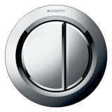 Cutout image of Geberit Type 01 Gloss Chrome Dual Flush Button